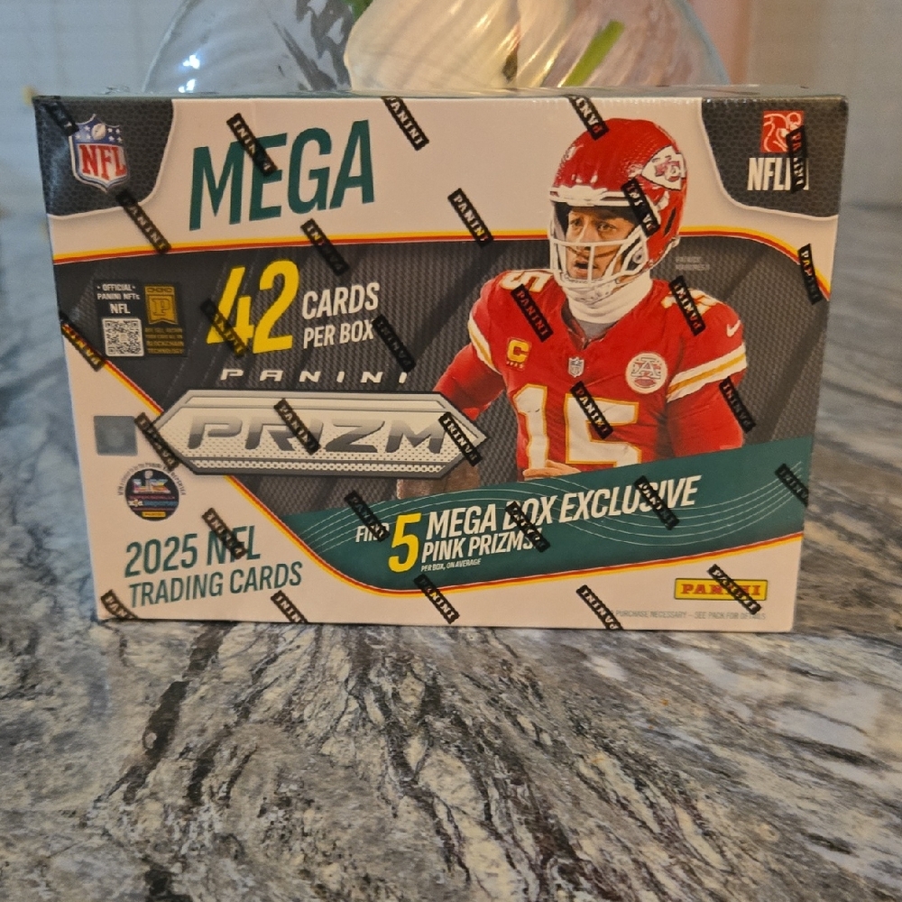 Panini Prizm NFL Mega Box - Red, Teal, White Packaging